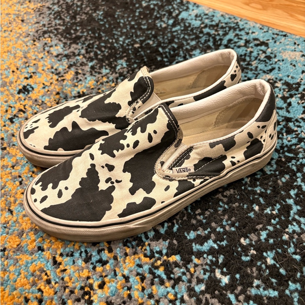 Vans Cow Print Slip-On Sneakers